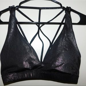 Victoria secret pink holographic sports bra